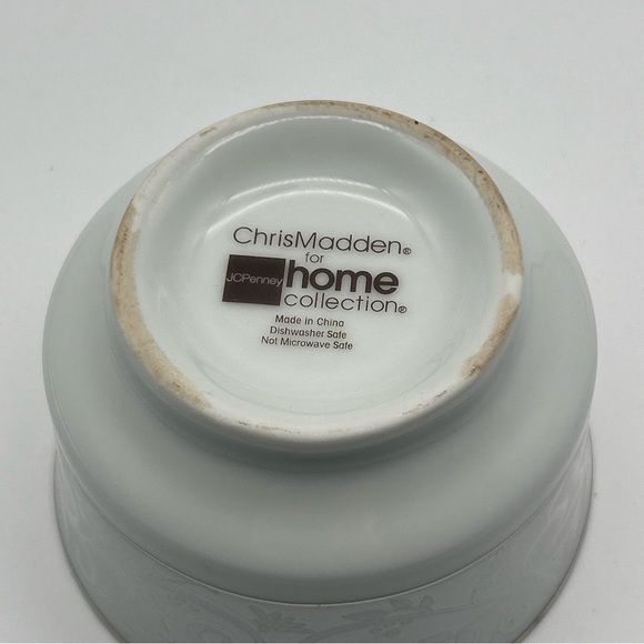 Chris Madden Montalira Gold JC Penney Home Porcelain Sugar Bowl w/ Lid 2.5”x4” - Picture 8 of 13